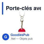Porte-clés personnalisable avec jeton chariot pour logo - Miniature 2