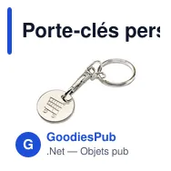 Porte-clés personnalisable avec jeton chariot pour logo - Miniature 11