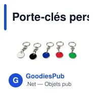 Porte-clés personnalisable avec jeton chariot pour logo - Miniature 12