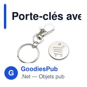 Porte-clés personnalisable avec jeton chariot pour logo - Miniature 4