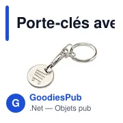 Porte-clés personnalisable avec jeton chariot pour logo - Miniature 5