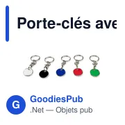 Porte-clés personnalisable avec jeton chariot pour logo - Miniature 6