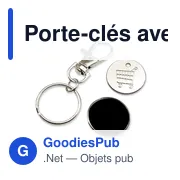 Porte-clés personnalisable avec jeton chariot pour logo - Miniature 7