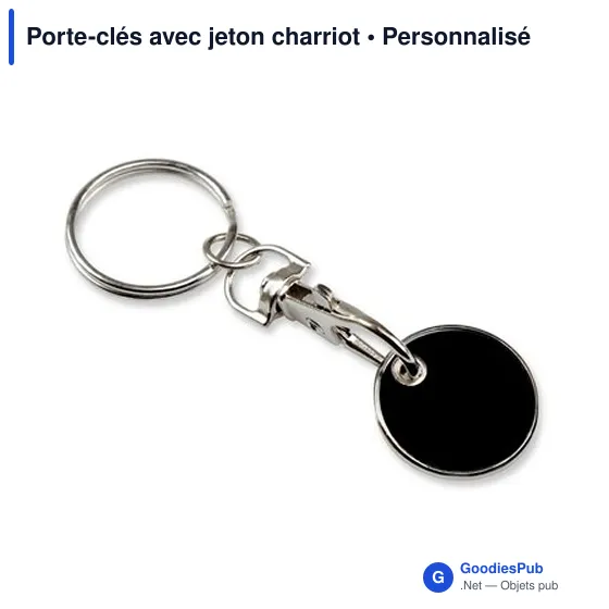 Porte-clés personnalisable avec jeton chariot pour logo - Image 8