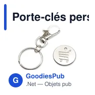 Porte-clés personnalisable avec jeton chariot pour logo - Miniature 10