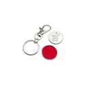Variante rouge - Porte-clés personnalisable avec jeton chariot pour logo