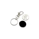 Variante noir - Porte-clés personnalisable avec jeton chariot pour logo