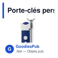 Porte-clés personnalisable avec jeton chariot et LED - Idéal pour votre logo - Miniature 3