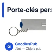 Porte-clés personnalisable avec jeton chariot et LED - Idéal pour votre logo - Miniature 4