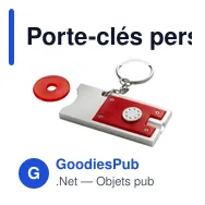 Porte-clés personnalisable avec jeton chariot et LED - Idéal pour votre logo - Miniature 5