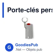 Porte-clés personnalisable avec jeton chariot et LED - Idéal pour votre logo - Miniature 7
