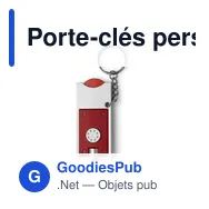 Porte-clés personnalisable avec jeton chariot et LED - Idéal pour votre logo - Miniature 8