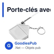 Porte-clés avec mètre-ruban Dane - Miniature 2