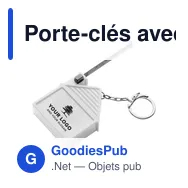 Porte-clés avec mètre-ruban Dane - Miniature 4
