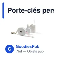 Porte-clés personnalisable avec mètre ruban Lorena - Logo inclus - Miniature 4