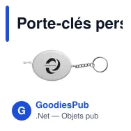 Porte-clés personnalisable avec mètre ruban Lorena - Logo inclus - Miniature 5