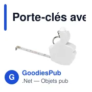 Porte-clés avec mètre ruban Nassir - Miniature 2