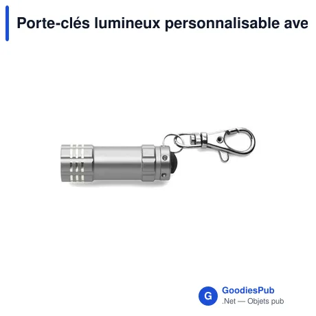 Porte-clés lumineux personnalisable avec logo - 3 LED