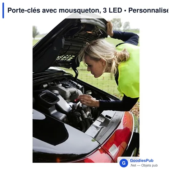 Porte-clés lumineux personnalisable avec logo - 3 LED - Image 11