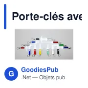 Porte-clés lumineux personnalisable avec logo - 3 LED - Miniature 6