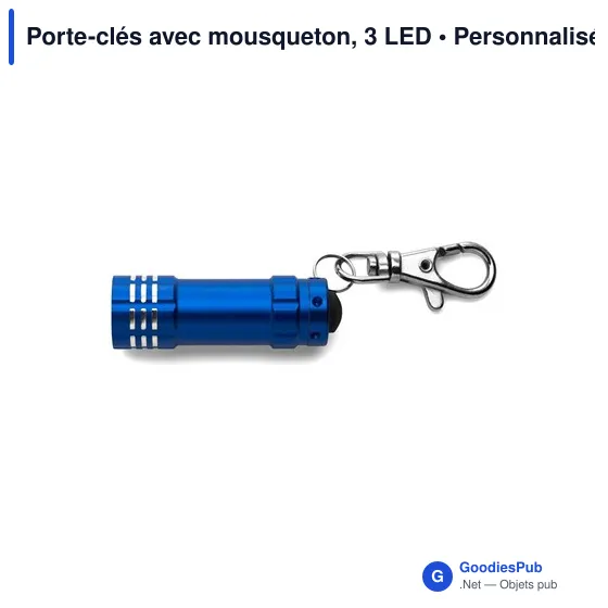 Porte-clés lumineux personnalisable avec logo - 3 LED - Image 7