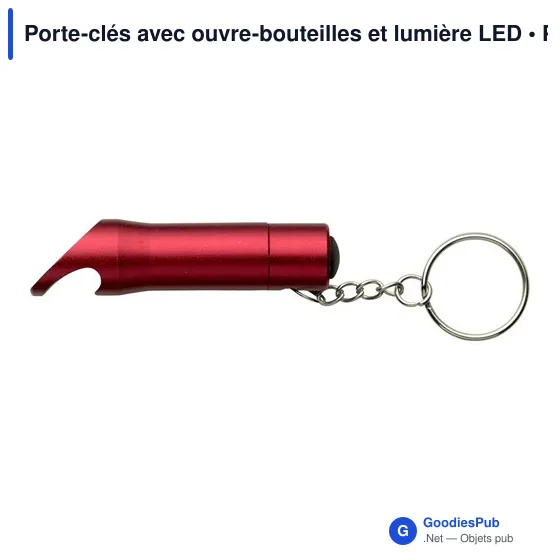 Porte-clés avec ouvre-bouteilles et lumière LED - Image 1
