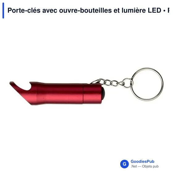 Porte-clés avec ouvre-bouteilles et lumière LED - Image 2