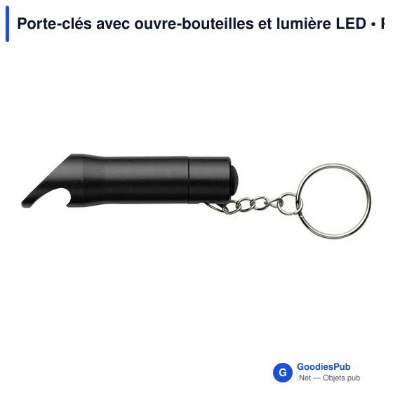 Porte-clés avec ouvre-bouteilles et lumière LED - Image 3