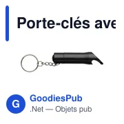 Porte-clés avec ouvre-bouteilles et lumière LED - Miniature 4