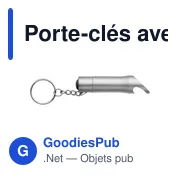 Porte-clés avec ouvre-bouteilles et lumière LED - Miniature 6