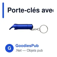 Porte-clés avec ouvre-bouteilles et lumière LED - Miniature 9