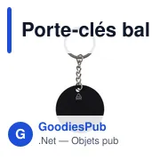 Porte-clés ballon de football en acier inoxydable recyclé Ciro - Miniature 5