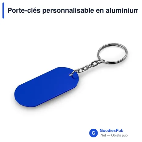 Porte-clés personnalisable en aluminium avec logo - Belai