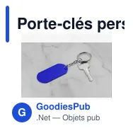 Porte-clés personnalisable en aluminium avec logo - Belai - Miniature 2