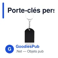 Porte-clés personnalisable en aluminium avec logo - Belai - Miniature 11