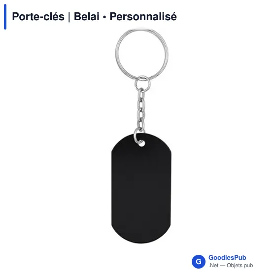 Porte-clés personnalisable en aluminium avec logo - Belai - Image 11