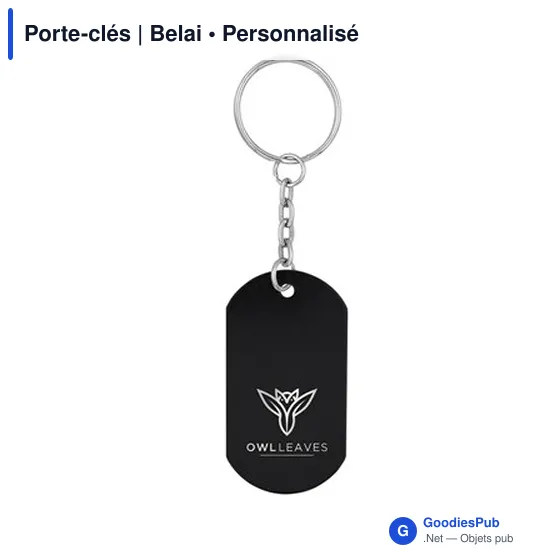 Porte-clés personnalisable en aluminium avec logo - Belai - Image 12