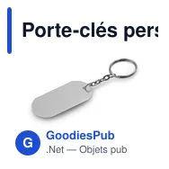 Porte-clés personnalisable en aluminium avec logo - Belai - Miniature 5