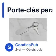 Porte-clés personnalisable en aluminium avec logo - Belai - Miniature 6