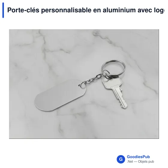 Porte-clés personnalisable en aluminium avec logo - Belai - Image 6