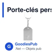 Porte-clés personnalisable en aluminium avec logo - Belai - Miniature 8