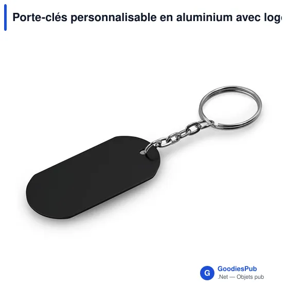 Porte-clés personnalisable en aluminium avec logo - Belai - Image 9