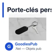 Porte-clés personnalisable en aluminium avec logo - Belai - Miniature 10