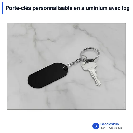 Porte-clés personnalisable en aluminium avec logo - Belai - Image 10