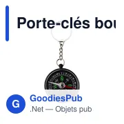 Porte-clés boussole Samara - Miniature 1