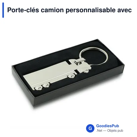 Porte-clés camion personnalisable avec logo - Zane