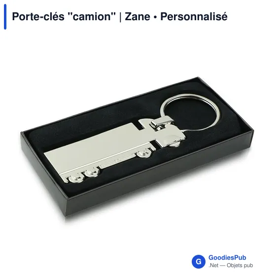 Porte-clés camion personnalisable avec logo - Zane - Image 1