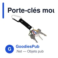 Porte-clés mousqueton personnalisable en aluminium recyclé avec logo - Carabiner - Miniature 2