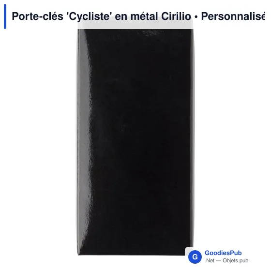 Porte-clés personnalisable 'Cycliste' en métal avec logo - Image 2