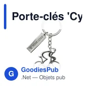 Porte-clés personnalisable 'Cycliste' en métal avec logo - Miniature 4